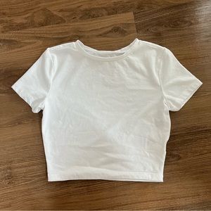White crop top